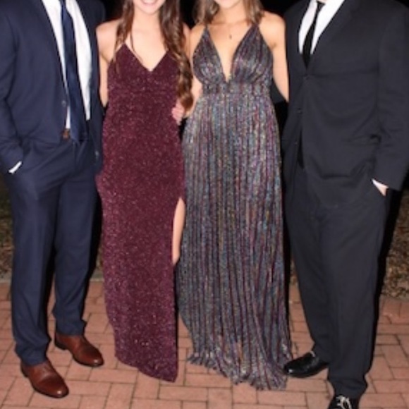 L'ATISTE multicolored plunge v-neck backless dress - Picture 7 of 7